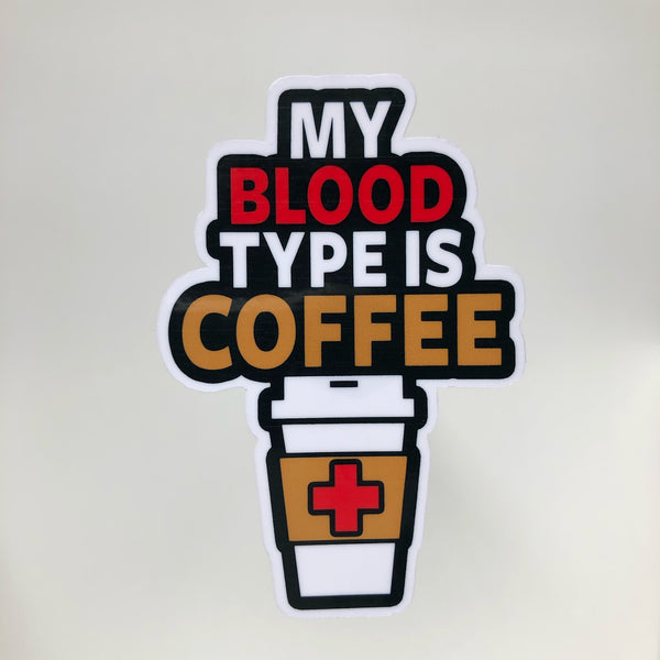 Blood Type Coffee Sticker – FishbiscuitDesigns