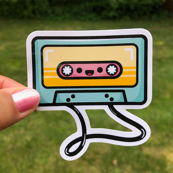 Old School Cassette Wall Sticker - TenStickers