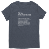 First_Amendment_Womenss_T-Shirt_Heathered_Navy_Mockup.png